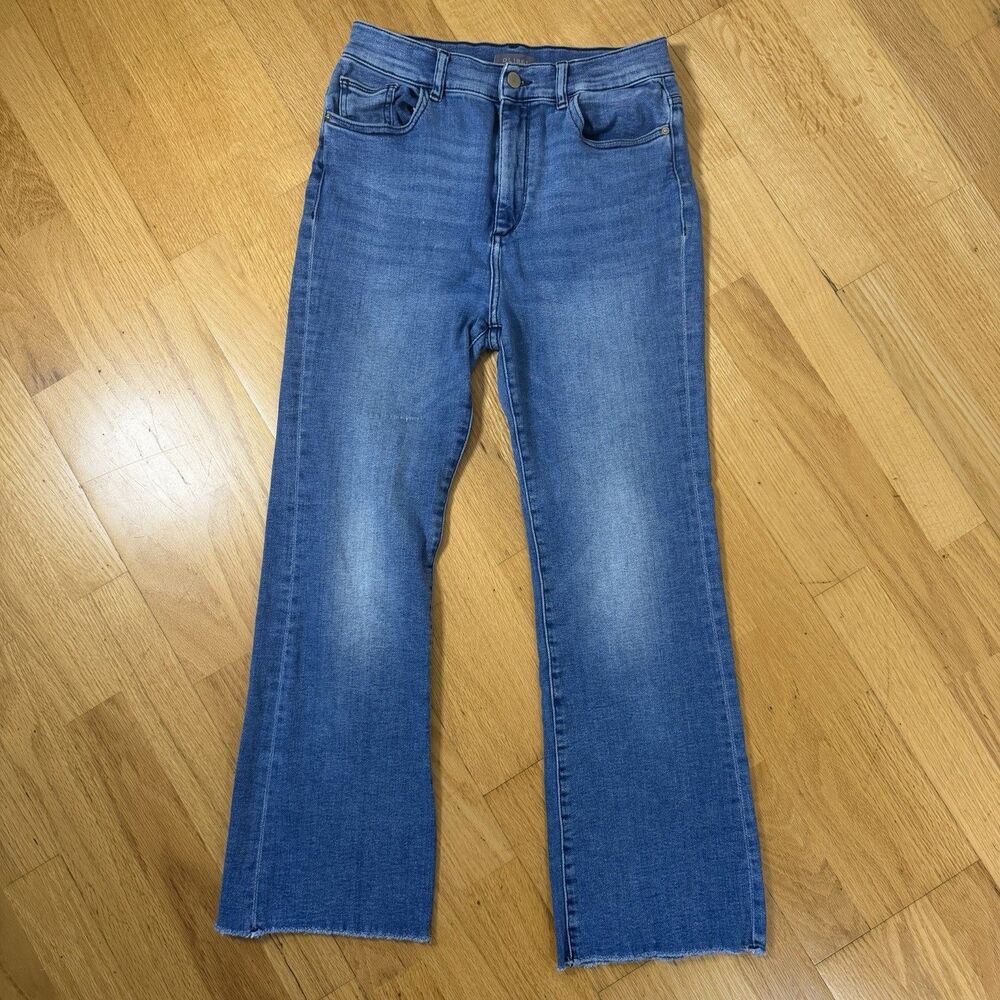 DL1961 Bridget Boot High Rise Instasculpt Crop Jeans Blue Bird 29 Capsule Denim